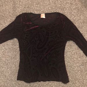 Danesi velvet pattern long sleeve.